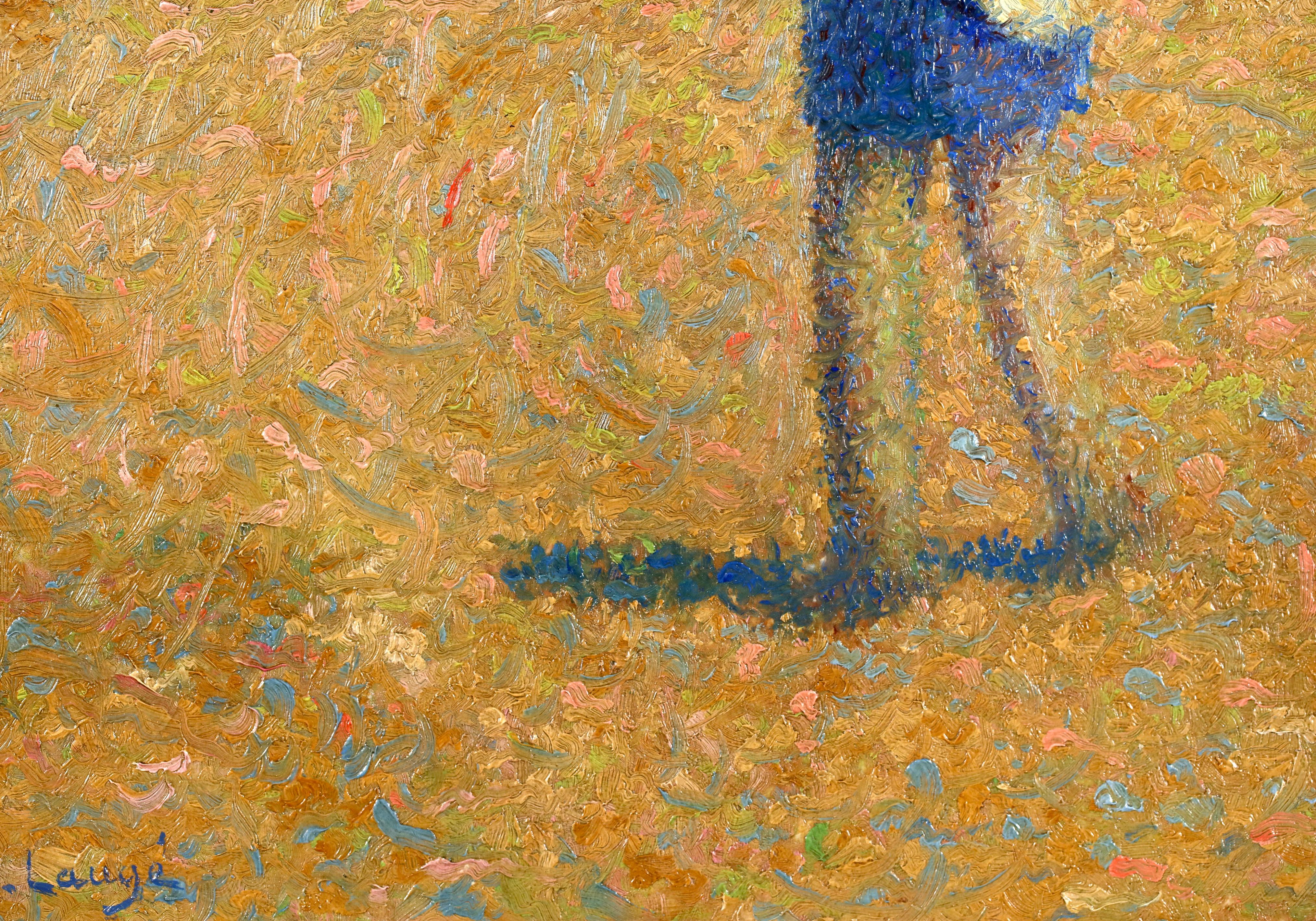 Les Semailles - Pintura al óleo figurativa neoimpresionista de Achille Lauge en venta 1