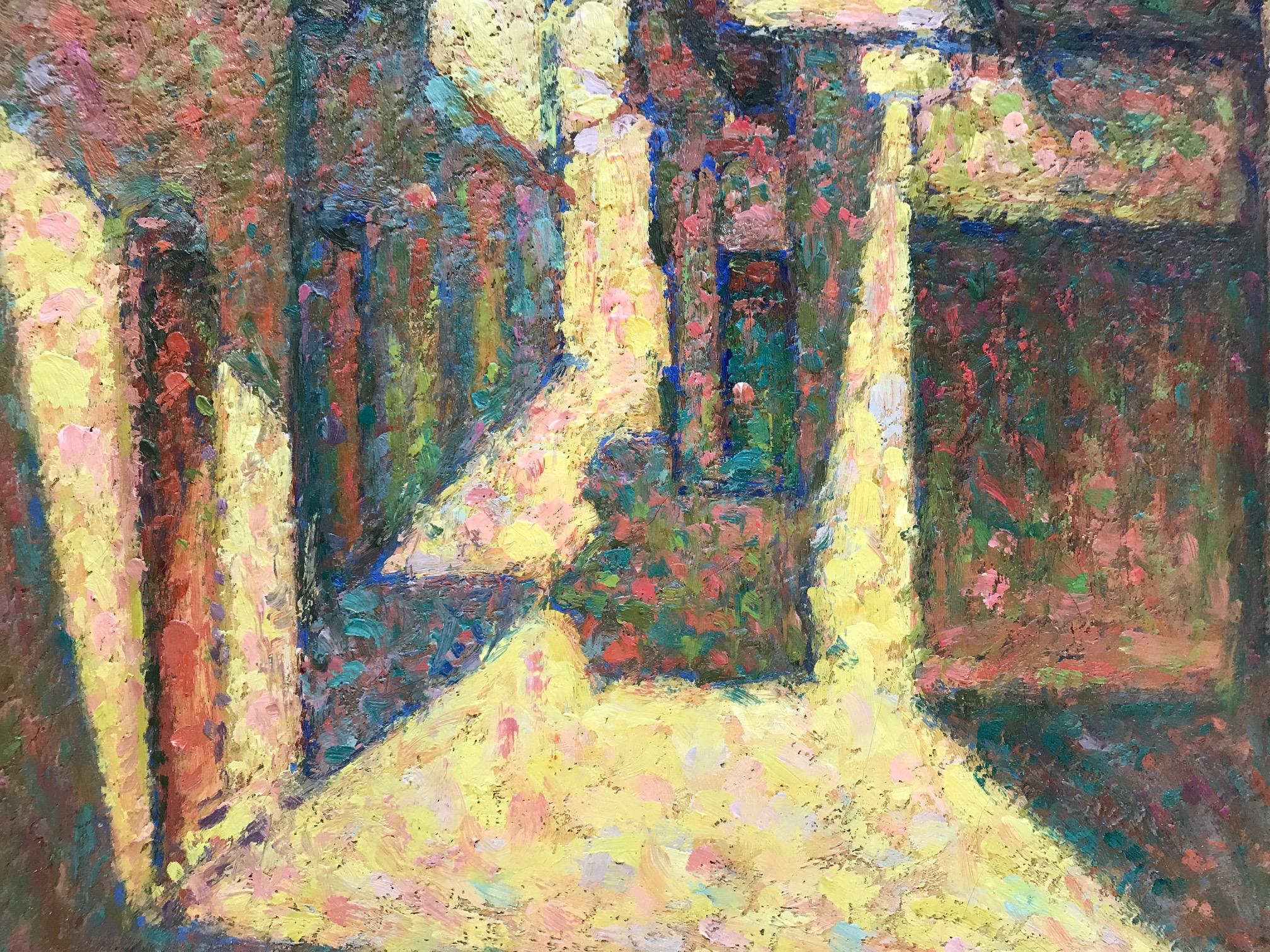 Rue à Alet-les-Bains - Achille Laugé, neo-impressionist, french, painting, art For Sale 1