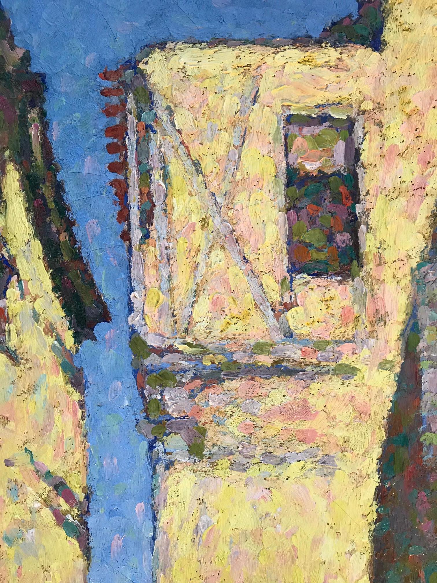 Rue à Alet-les-Bains - Achille Laugé, neo-impressionist, french, painting, art For Sale 2