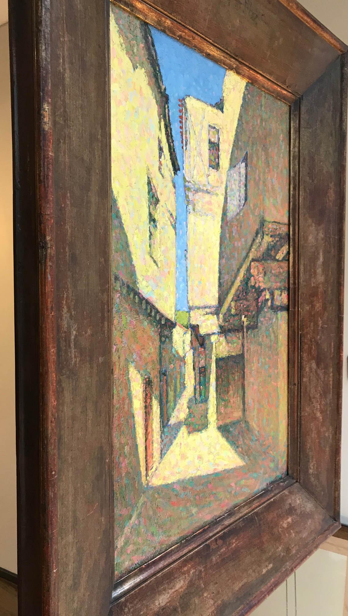Rue à Alet-les-Bains - Achille Laugé, neo-impressionist, french, painting, art For Sale 3