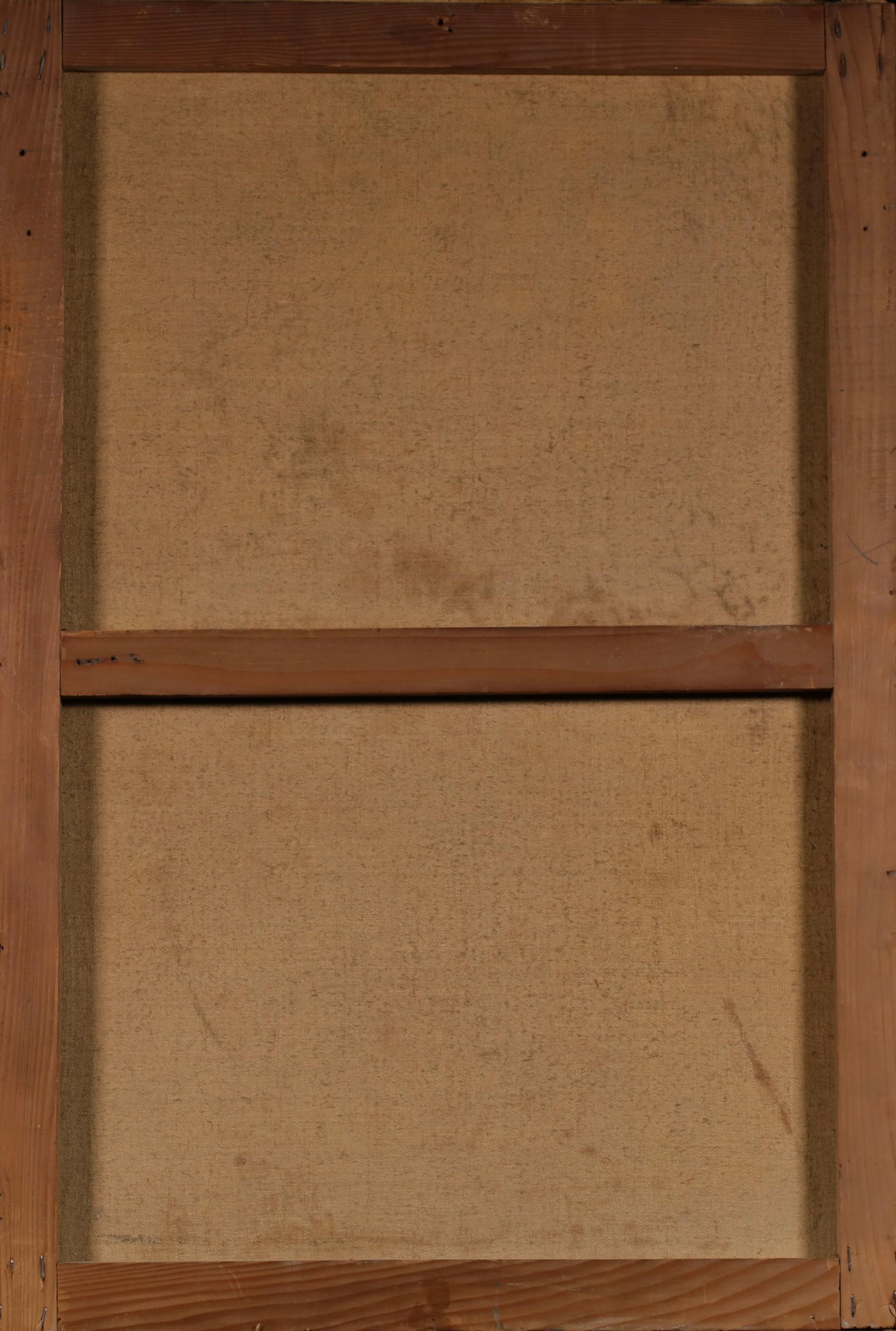 Vase de Fleurs - Nature morte impressionniste à l'huile d'Achille Lauge - Impressionnisme Painting par Achille Laugé