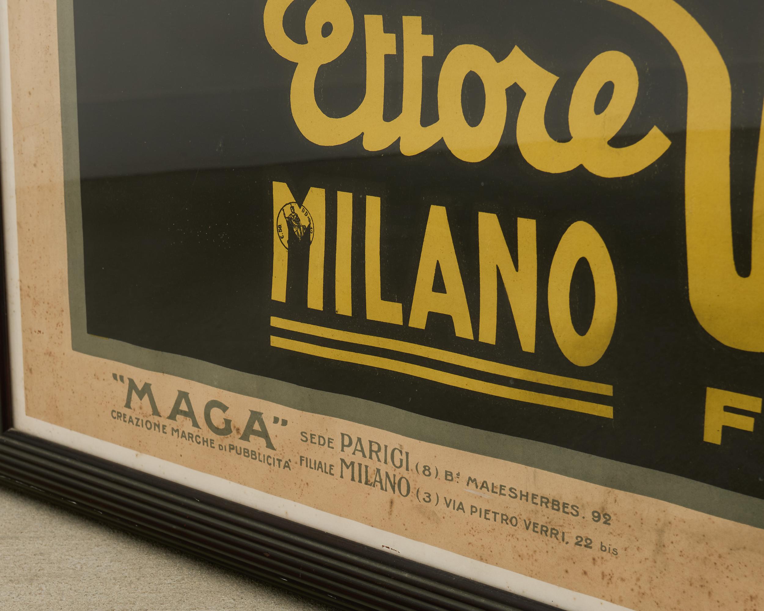 Achille Luciano Mauzan Werbeplakat für Moretti im Angebot 4