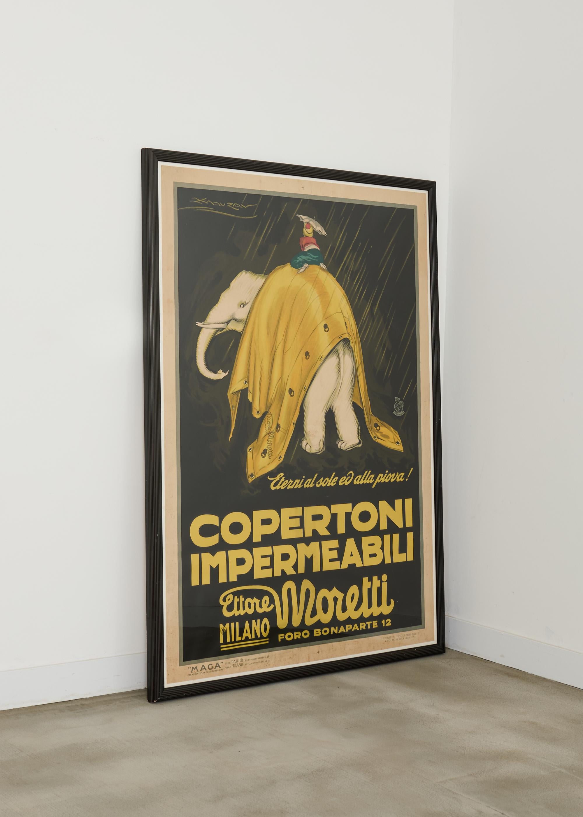 Achille Luciano Mauzan Werbeplakat für Moretti (Italienisch) im Angebot