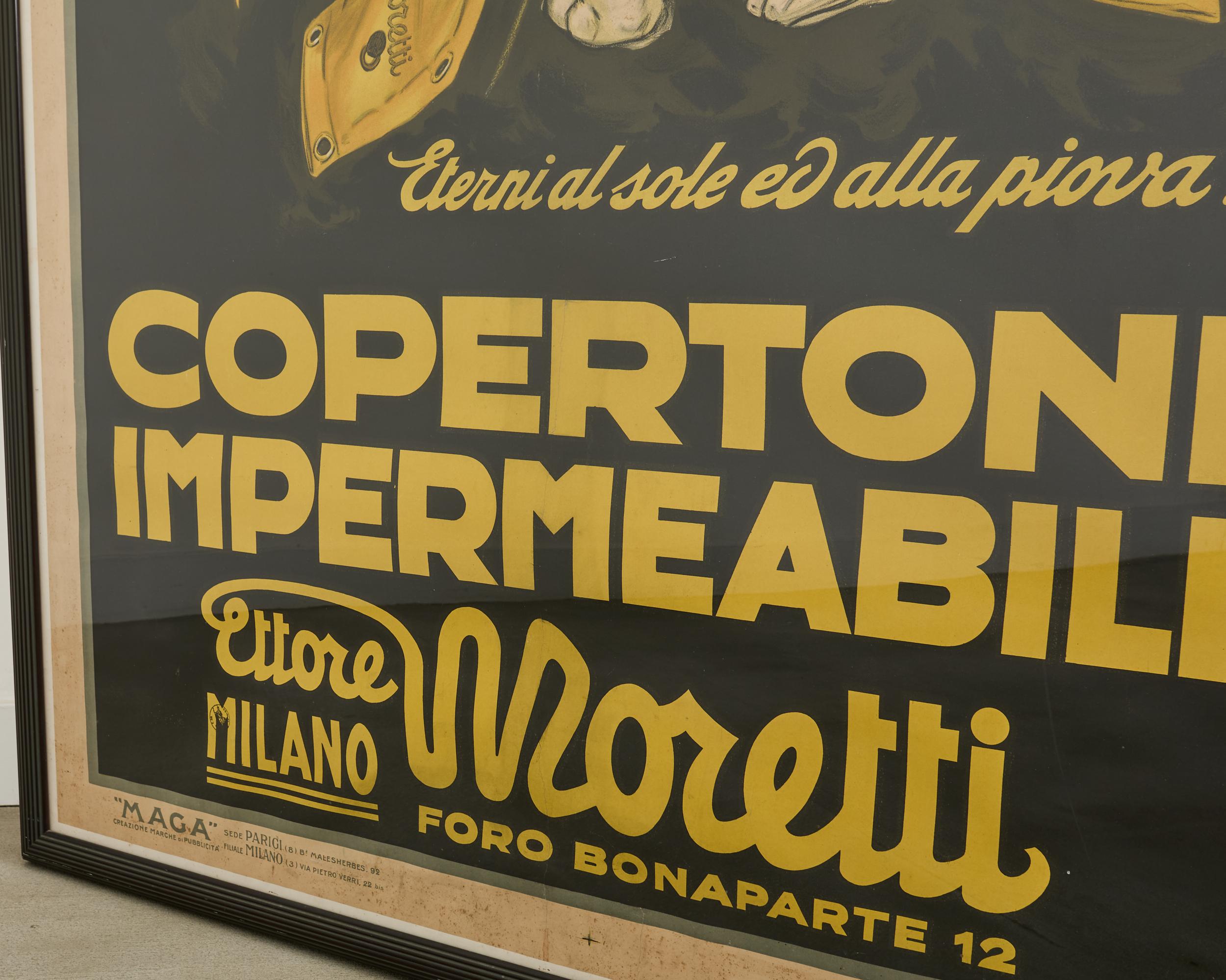 Achille Luciano Mauzan Werbeplakat für Moretti im Angebot 1