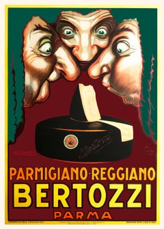 Bertozzi Genuine Reggiano Cheese Italian small store advertising display 1920s
