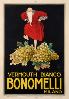 Bonomelli Vermouth Bianco original vintage aperitif poster