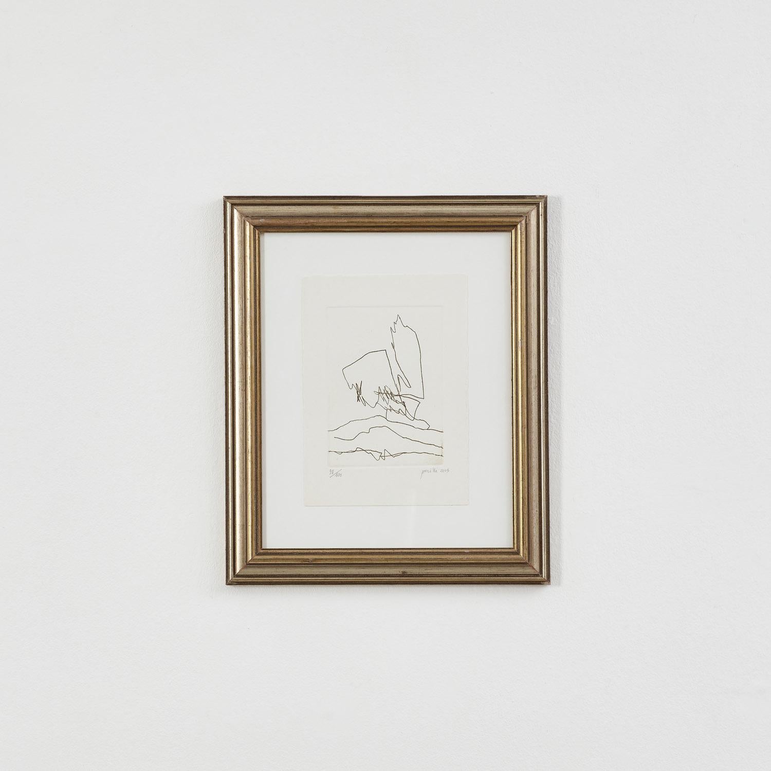 Rome-born artist Achille Perilli (1927-2021) was a pioneer of abstractionism. He started his practice in the studio of Aldo Baldinelli, aged fourteen, and is best known for producing works of expressive geometry. This framed print is signed and