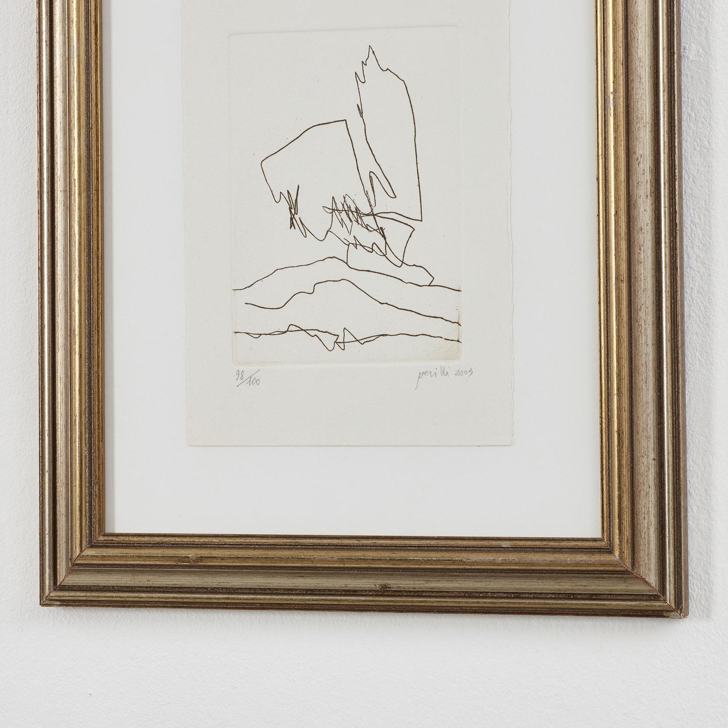 Italian Achille Perilli framed print - Italy, 2003