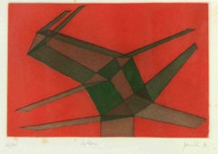 Ibidem – Lithographie von Achille Perilli – 1972