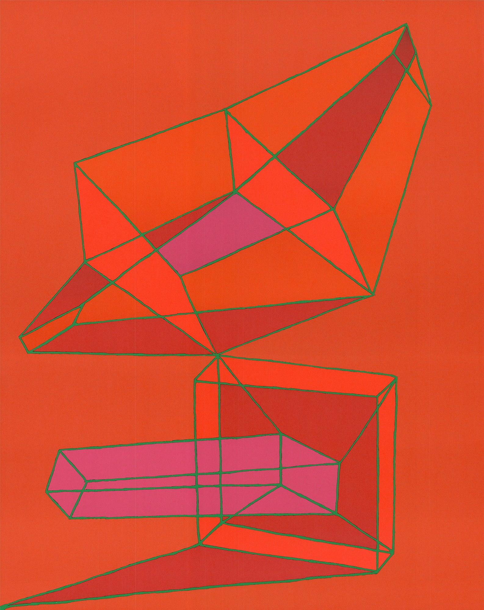 Marlborough Zürich (Rot), Abstract Print, von Achille Perilli