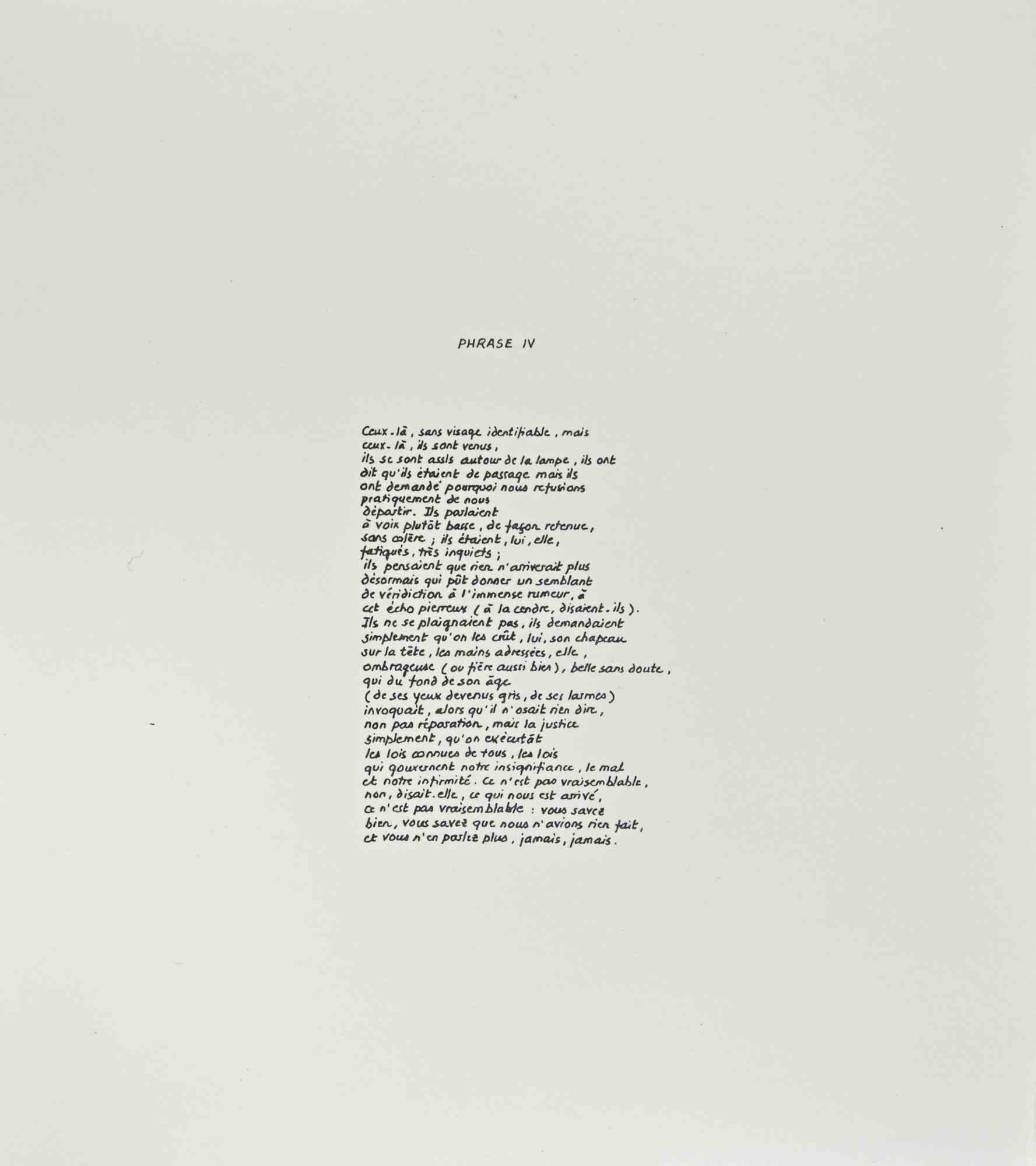 Phrases - Passage - eau-forte d'Achille Perilli - 1999 en vente 1