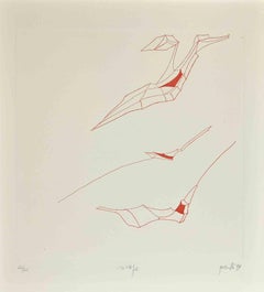 Phrases - Rivage - Gravure d'Achille Perilli - 1999