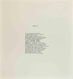 Phrases - Silence - Etching by Achille Perilli - 1999