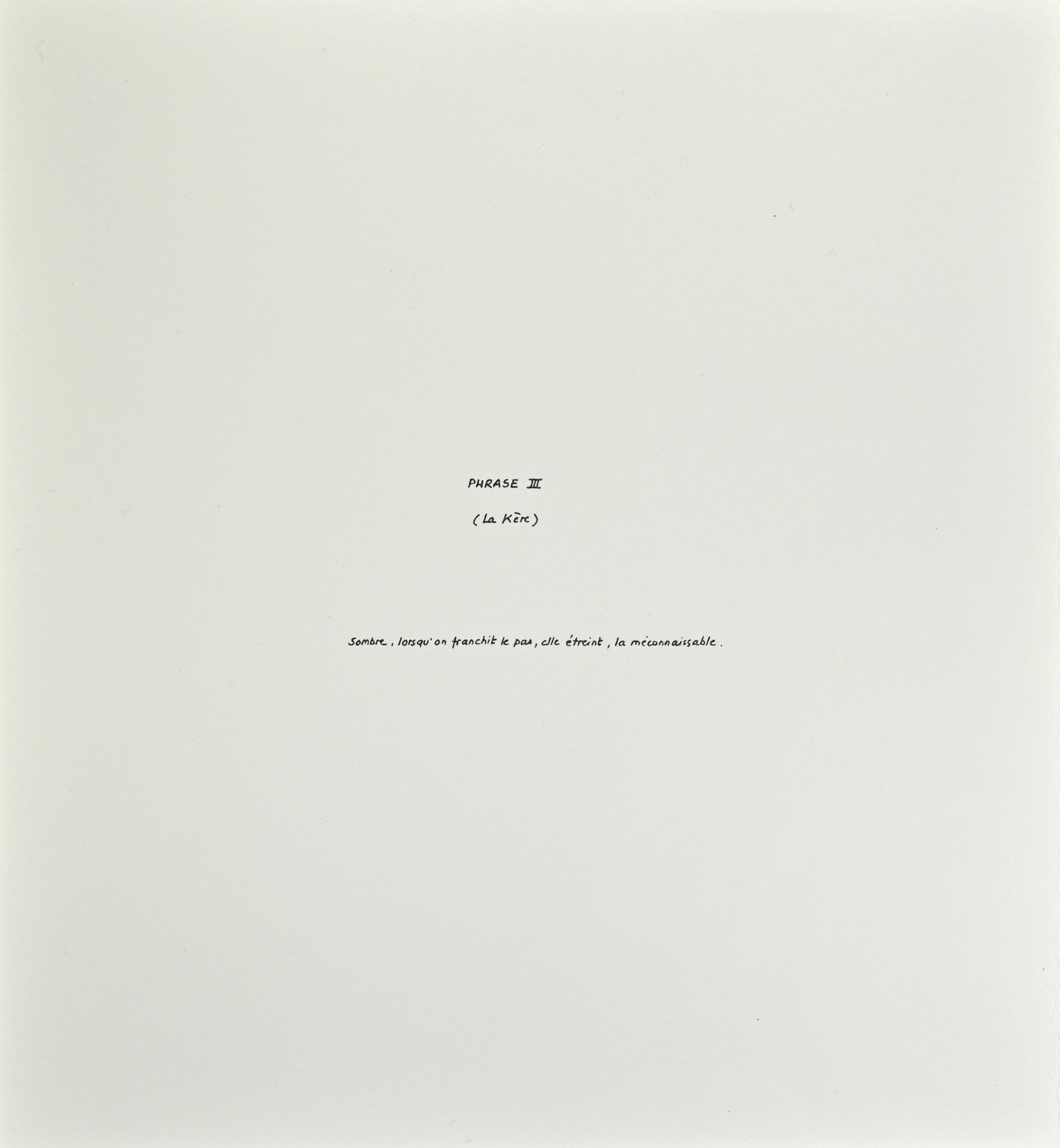 Phrases - Sombre - Radierung von Achille Perilli - 1999 im Angebot 1