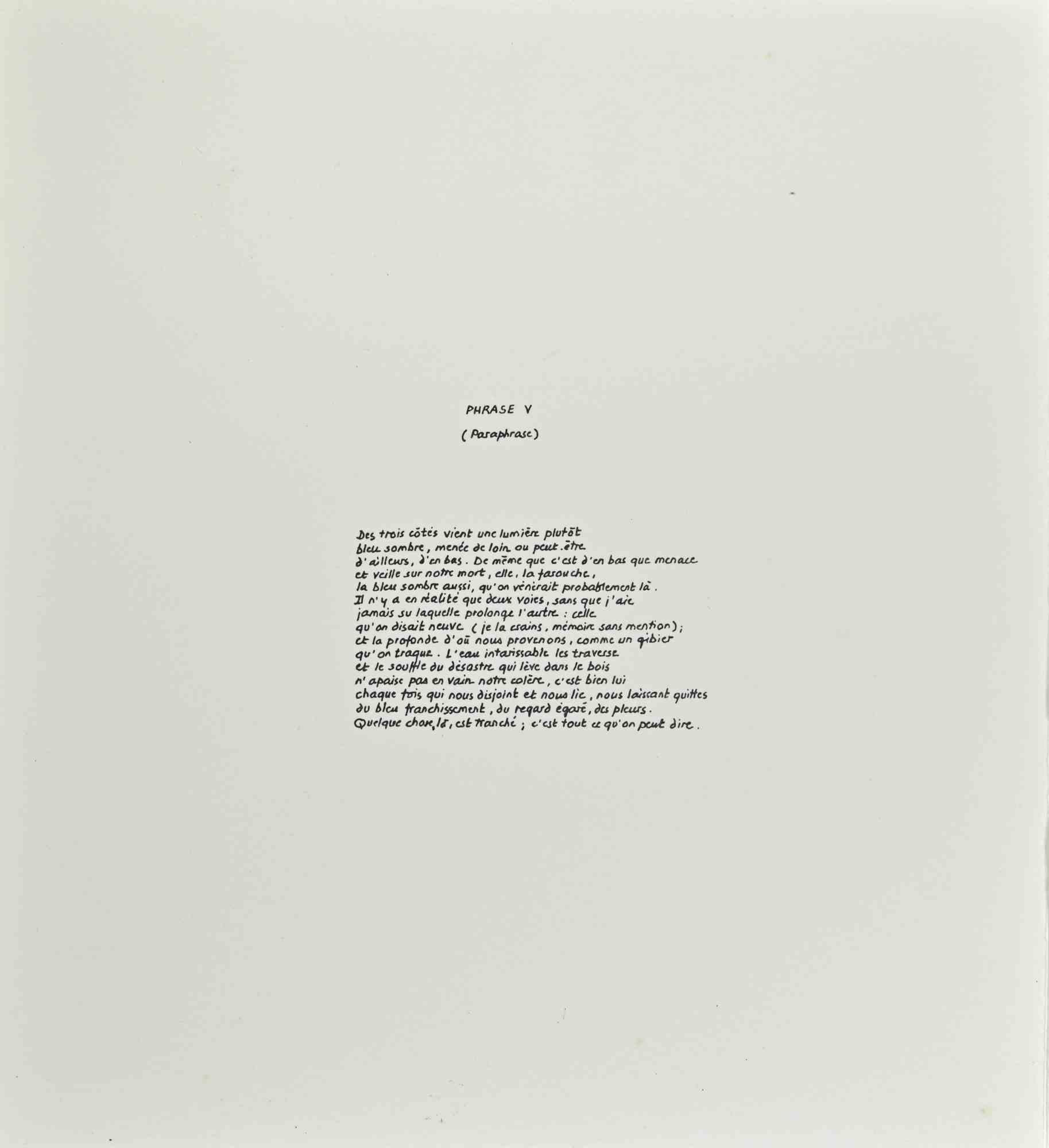 Phrases - Souffle - Etching by Achille Perilli - 1999 For Sale 1