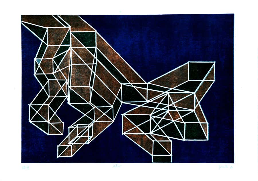 Ratio - Lithograph by Achille Perilli - 1970 ca.