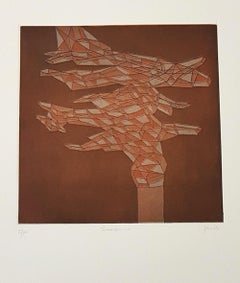Tamarancio - Original Lithograph by Achille Perilli - 1971