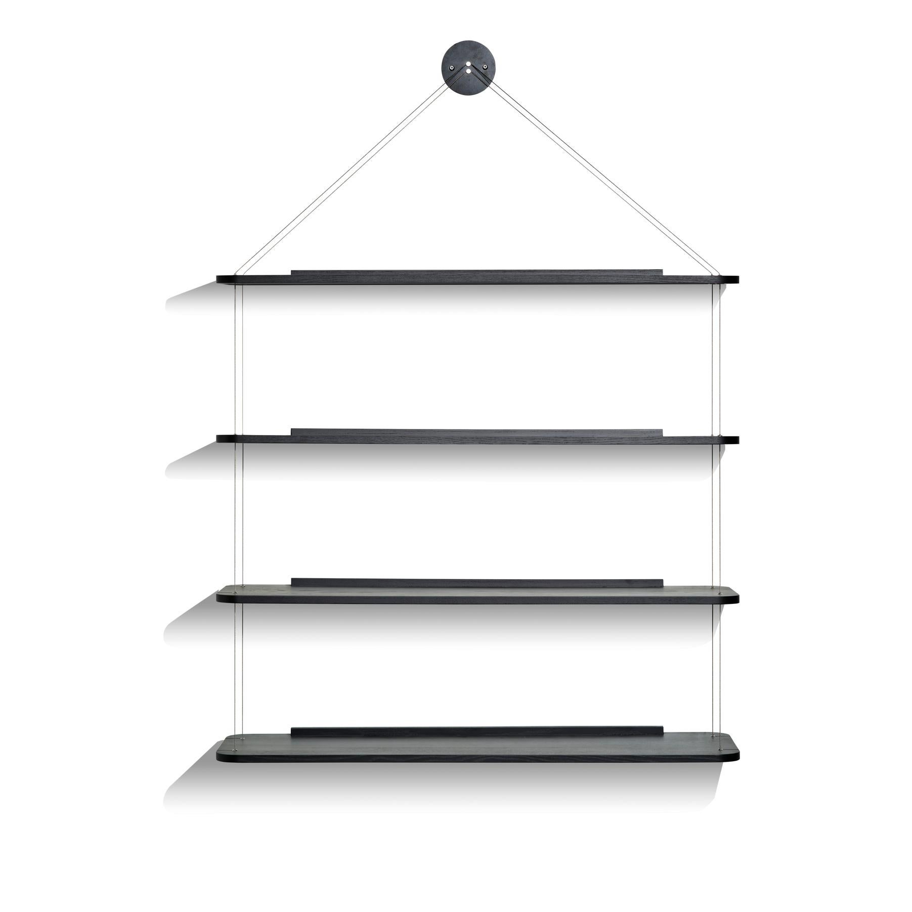 Mid-Century Modern Achille &, Pier Giacomo Castiglioni Black Libreria Pensile For Karakter For Sale