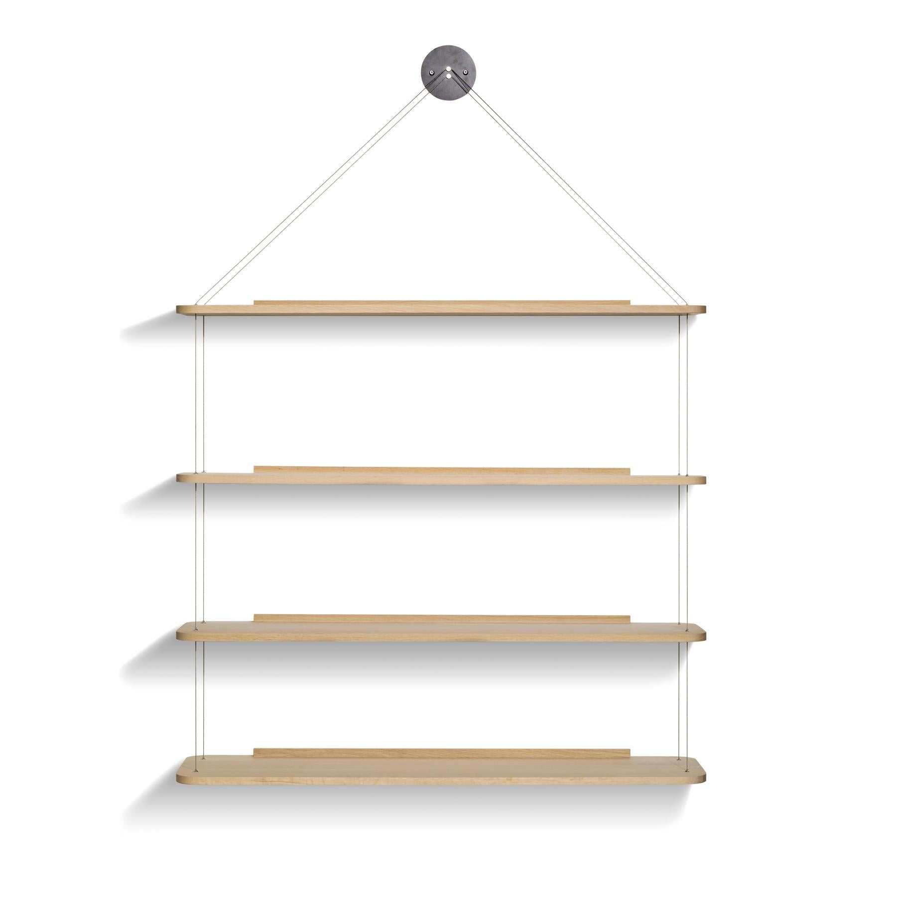 Achille &, Pier Giacomo Castiglioni Clear Libreria Pensile For Karakter 

Originally designed in 1957, perfected over the years, and produced by Bernini in 1966. Seeking to pare down the structure of a bookcase to the absolute minimum, Castiglioni