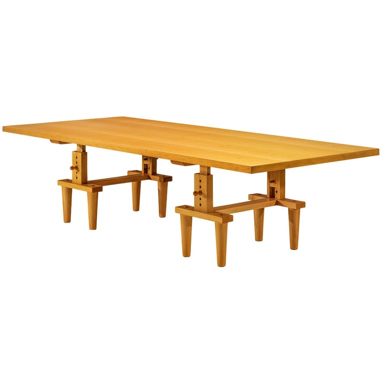Achille & Pier Giacomo Castiglioni for Zanotta Large 'Bramante' Table in Maple