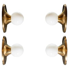 Achille & Pier Giacomo Castiglioni, Light Ball, Vier Wandleuchten, Flos, 1960er Jahre