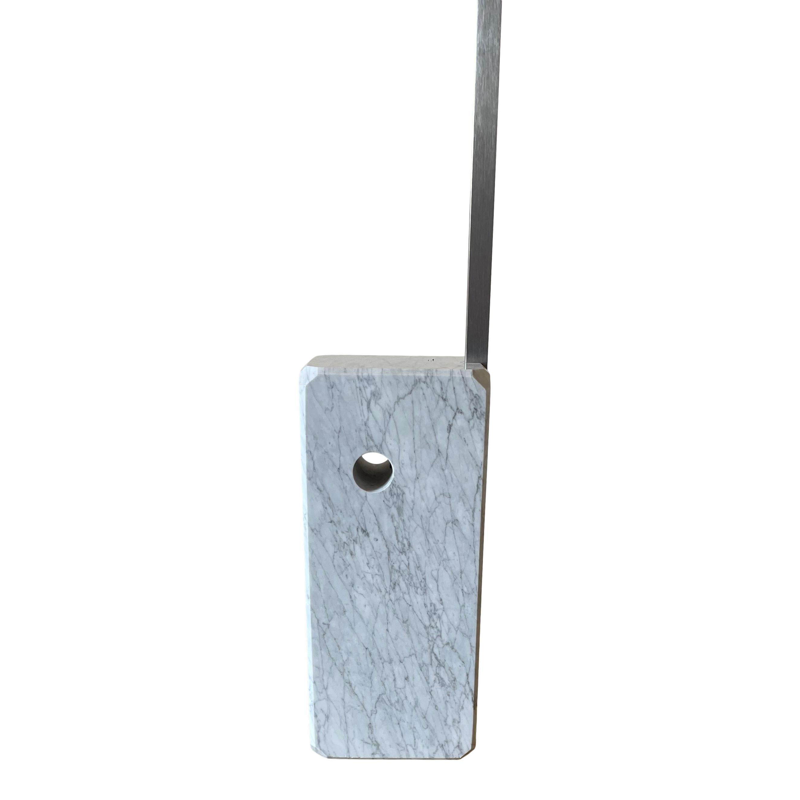 Achille & Pier Giacomo Castiglioni Marble and Steel Arco Lamp for FLOS, 1967 In Good Condition For Sale In Vicenza, IT