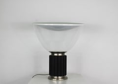 Achille & Pier Giacomo Castiglioni Taccia Black Table Lamp by Flos 1970s