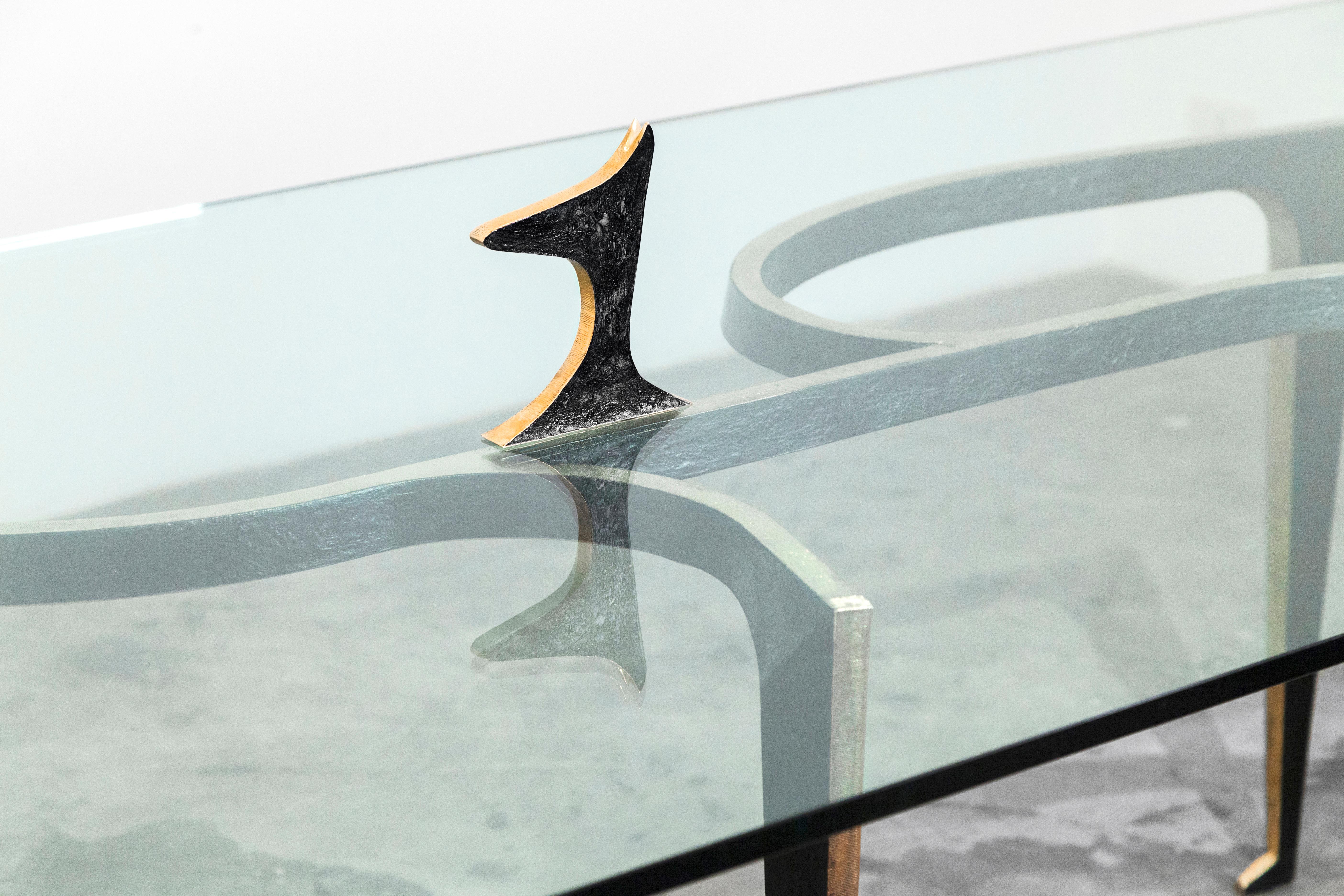 Achille Salvagni, Fabula, Bronze and Glass Dining Table, Italy, 2017 In Excellent Condition In New York, NY