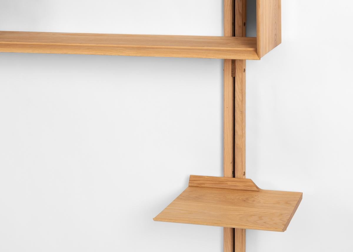 Italian Achille Salvagni, Masai, Bronze, Walnut, and Marble Shelving System, Italy, 2018
