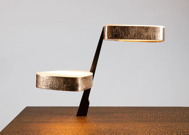Italian Achille Salvagni, Osaka, Contemporary Desk with Attached Lamps, Italy, 2016 For Sale