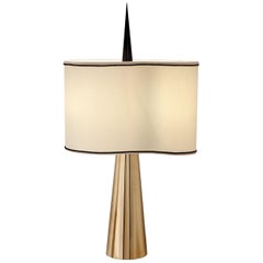 Achille Salvagni "Sting" Table Lamp, Burnished and Polished Brass, Contemporary