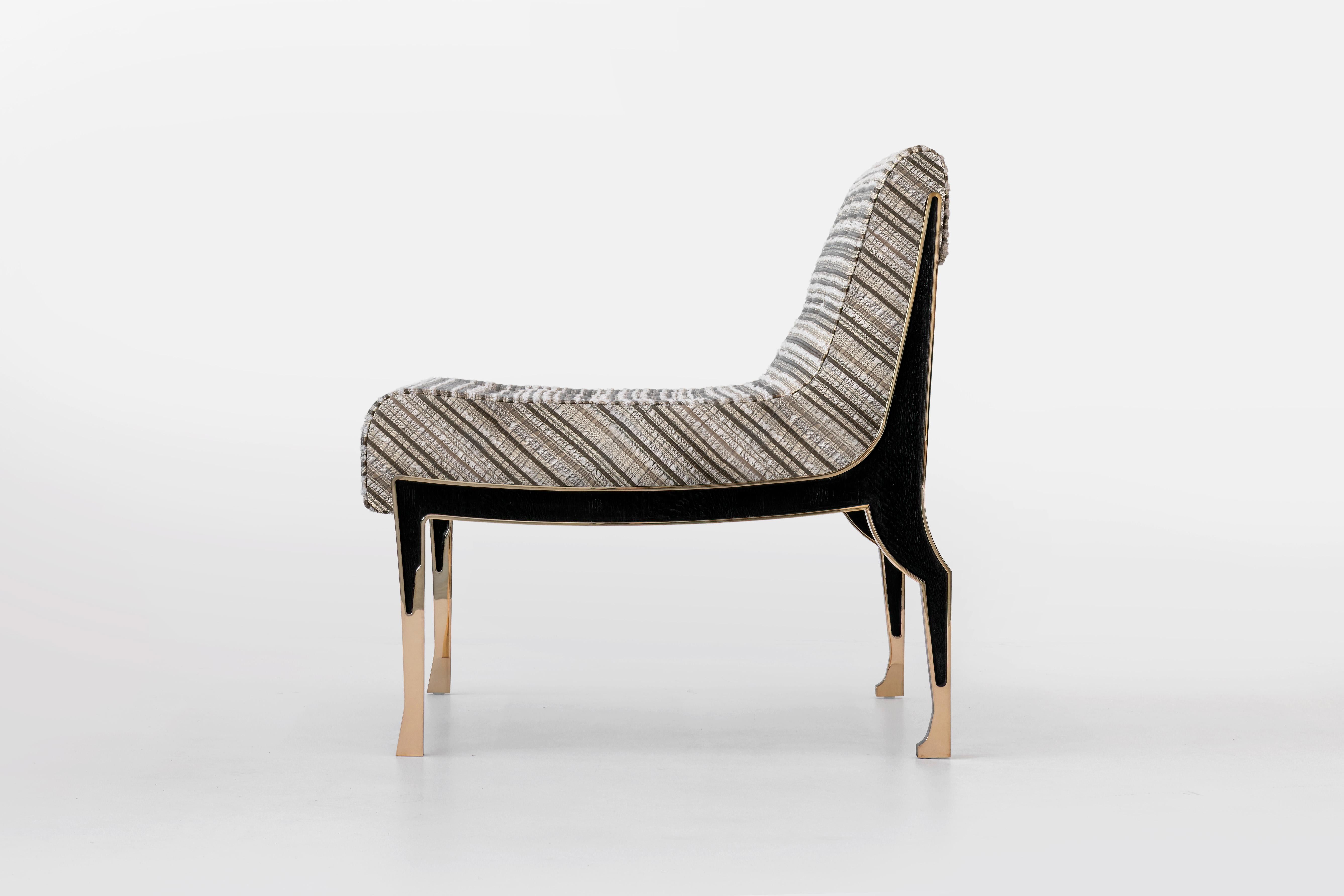 Bronze Achille Salvagni, Tutankhamun, Contemporary Lounge Chair, Italy, 2022