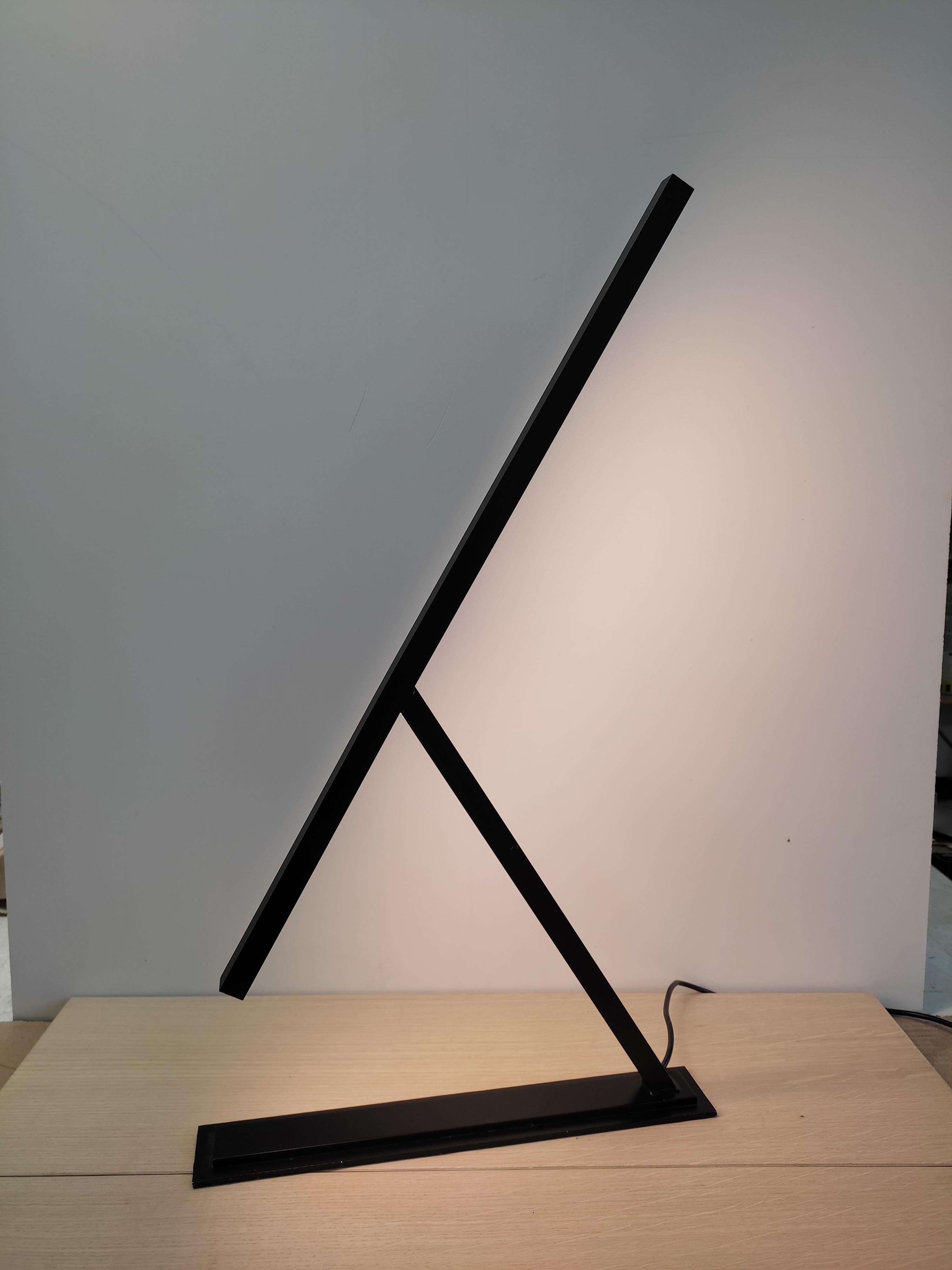 Aluminum Achille Table Lamp Hand Made Italian Minimalist Design By Tommaso Cristofaro For Sale