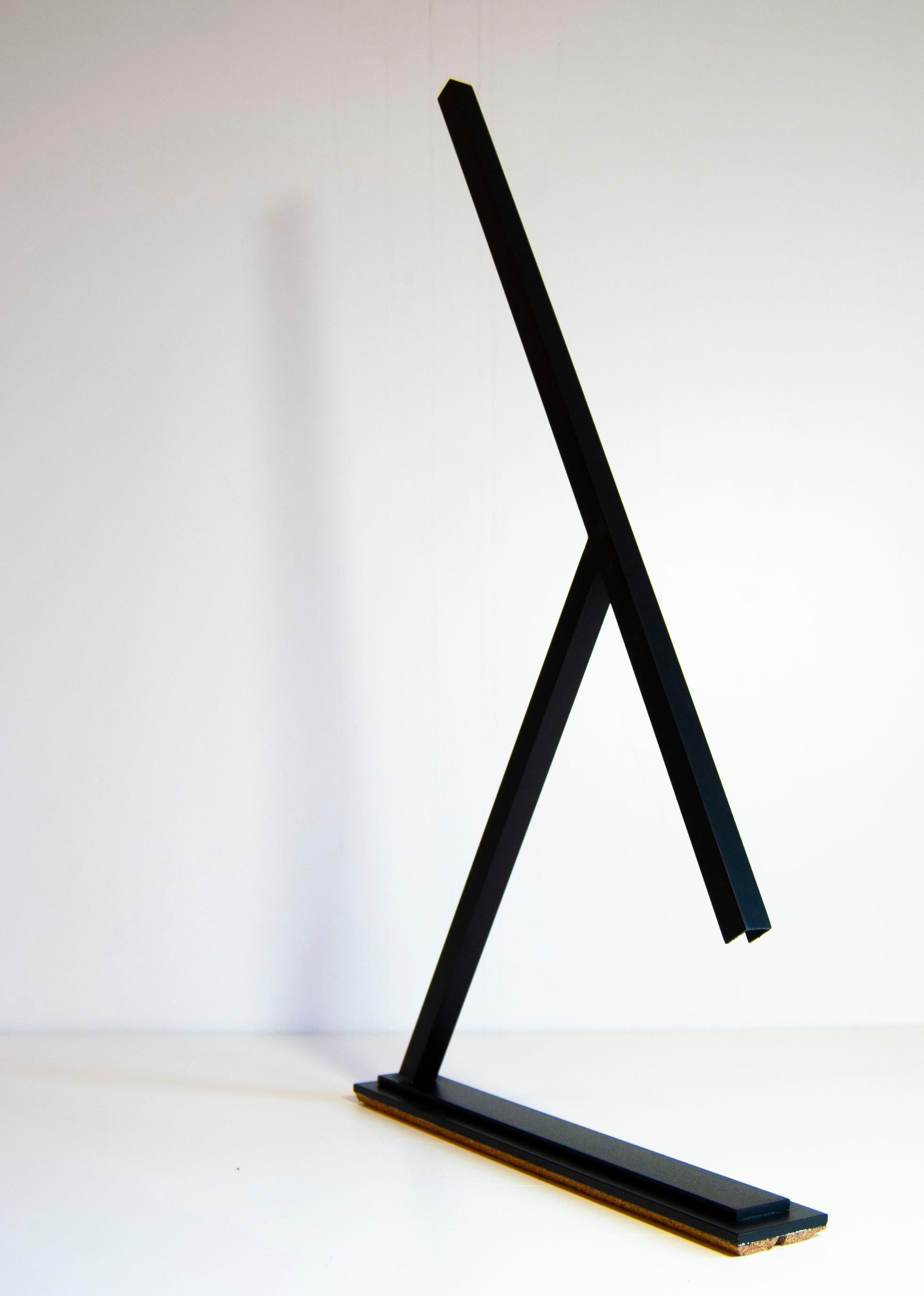 Aluminum Achille Table Lamp Hand Made Italian Minimalist Design By Tommaso Cristofaro For Sale