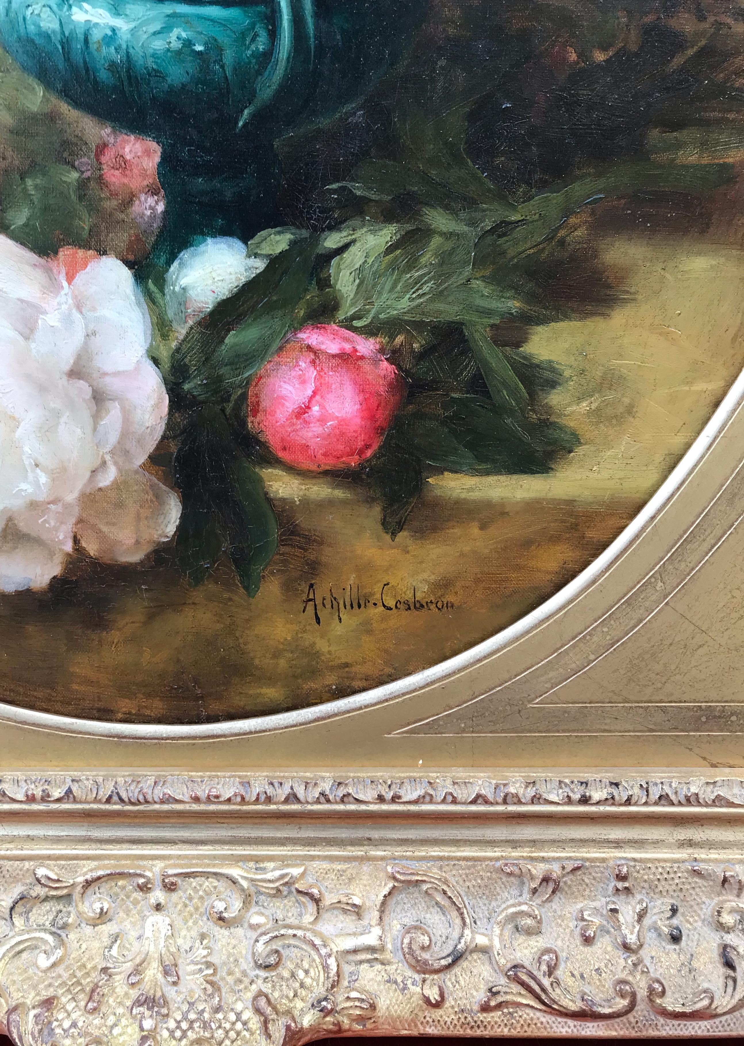 Blumenarrangement – Originales Gemälde des 19. Jahrhunderts im Angebot 8