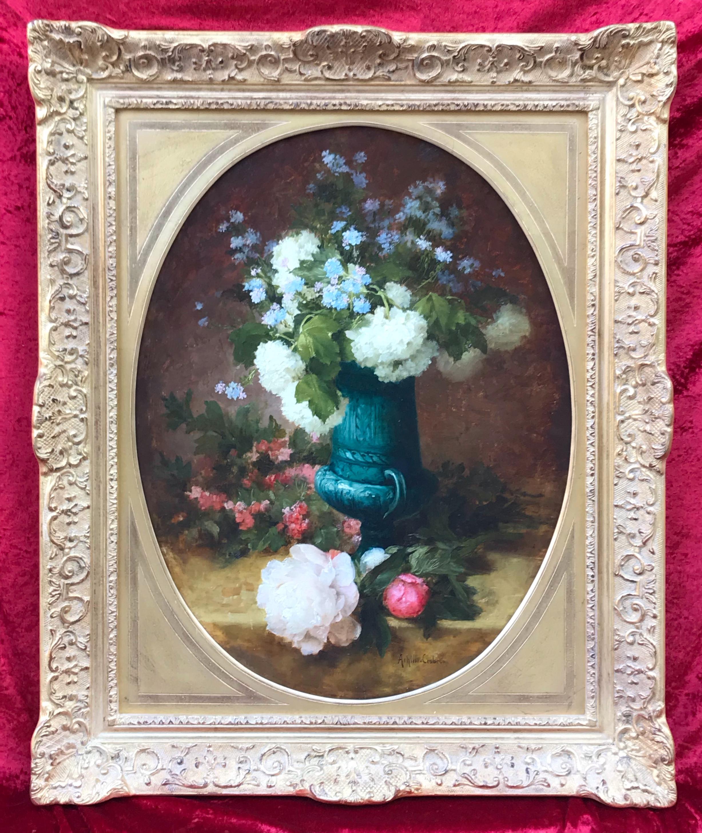 Flower Arrangement - Original 19th Century Painting