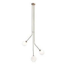 Achillea 3-Spheres Brass Ceiling Lamp