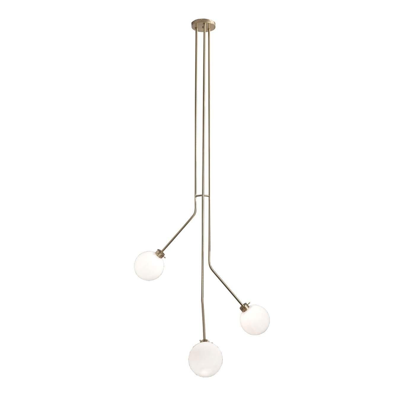 Ottone Ciondolo Achillea a 3 sfere in ottone in vendita
