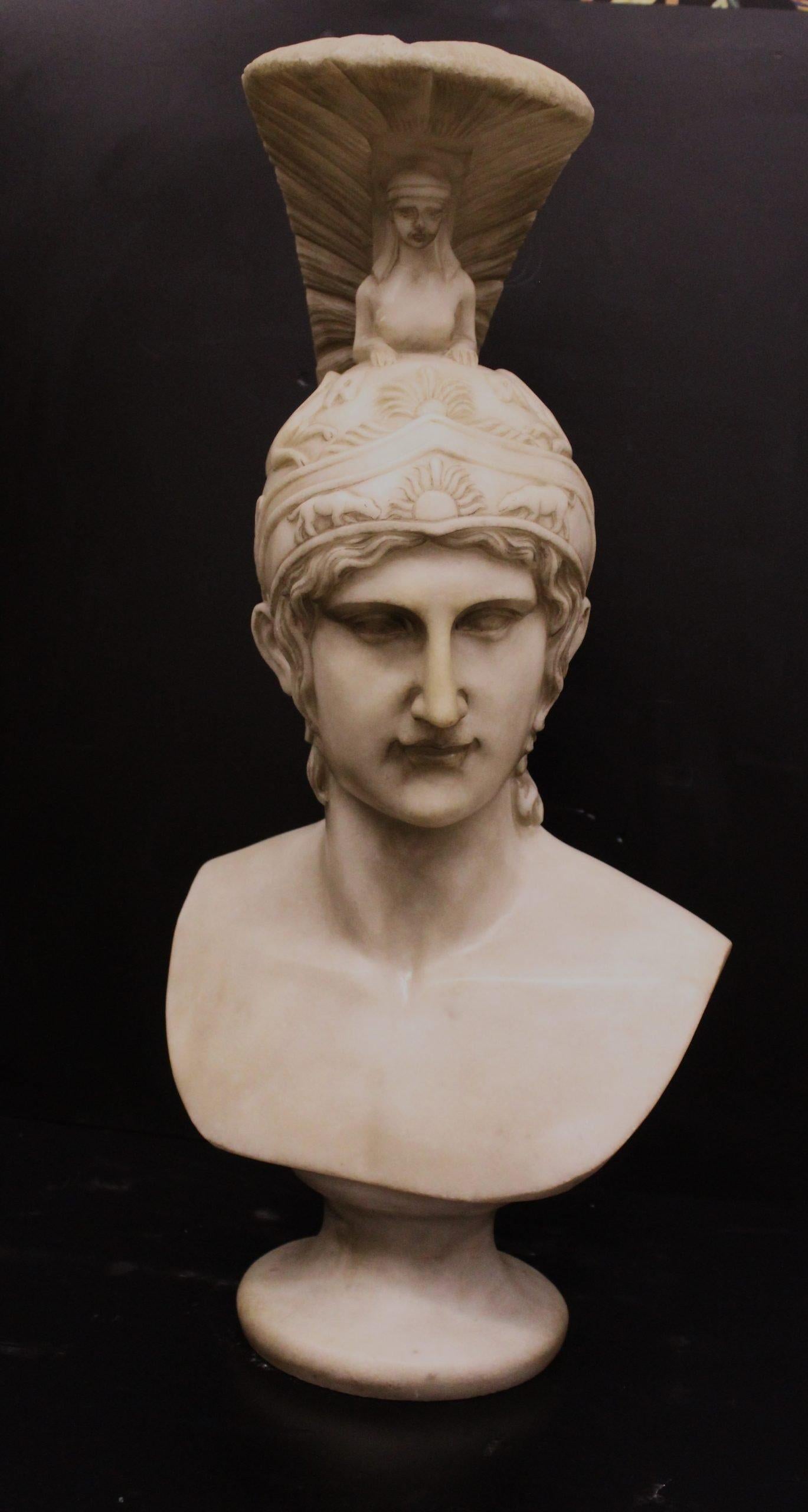 Achilles, in white marble bust For Sale 1