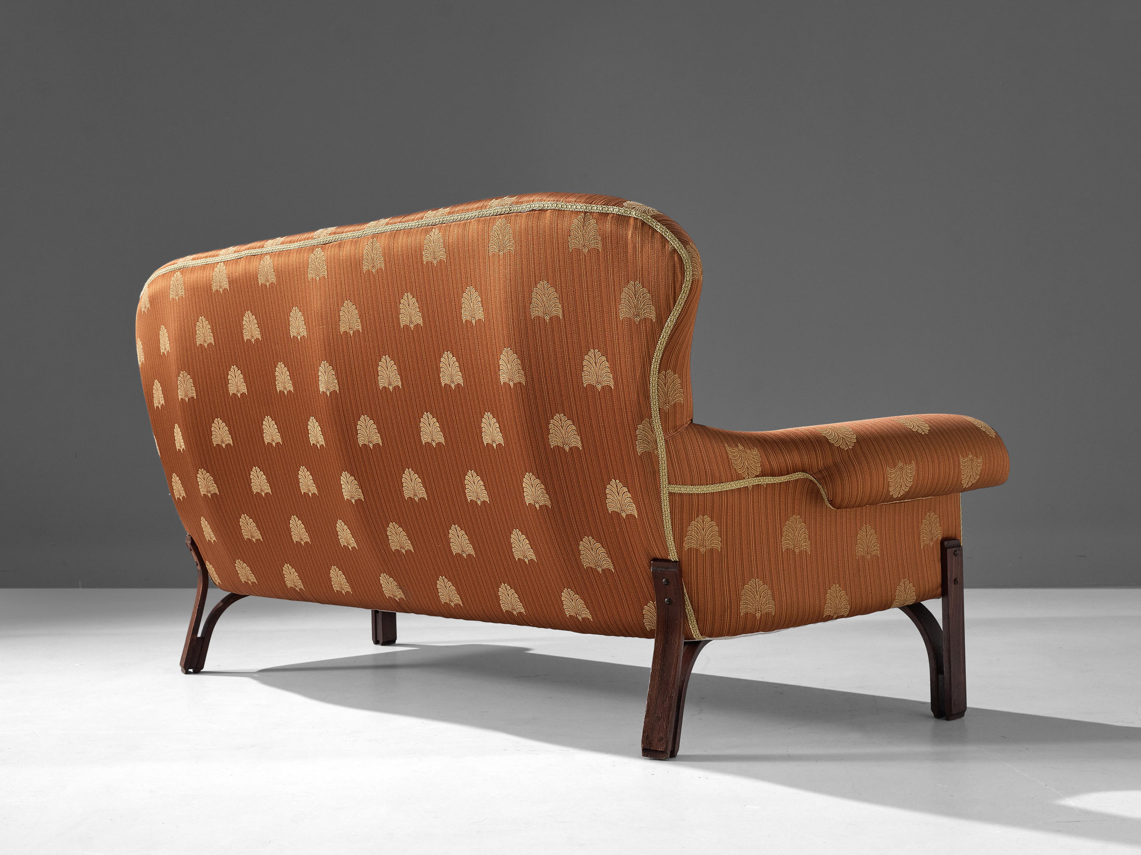 Italian Achilli, Brigidini & Canella 'Quadrifoglio' Sofa in Patterned Upholstery