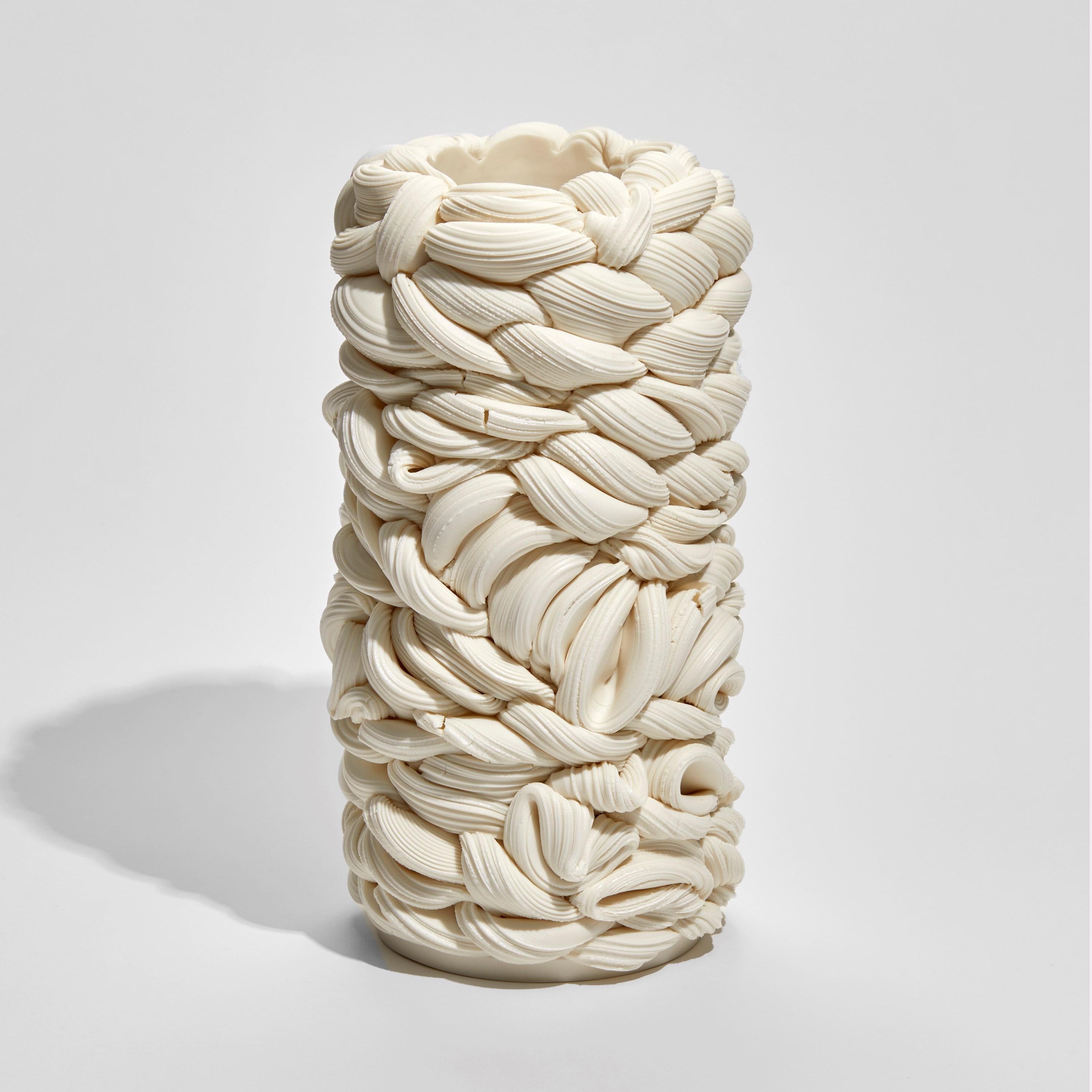 'Achromatic Fold in White II' is a unique sculpture by the British artist Steven Edwards, created from parian porcelain.

Steven Edwards is a ceramic artist whose work investigates the language of making through the materiality and physicality of