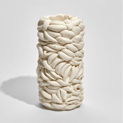 Achromatic Fold in White II, a Parian Porcelain Vessel by Steven Edwards