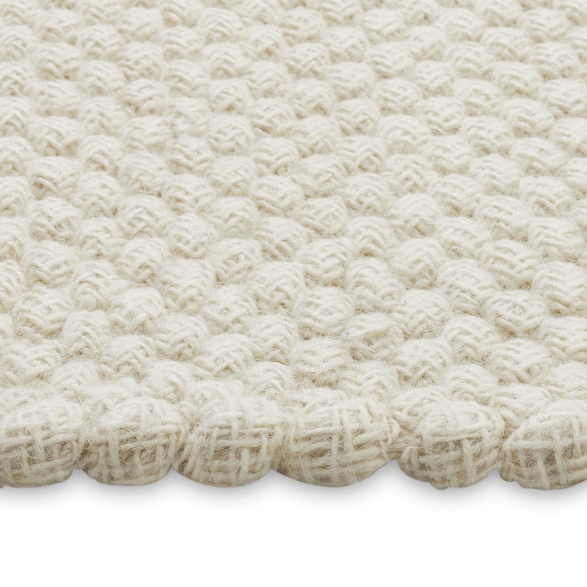 Lana Tappeto Acia 6x9ft avorio in lana intrecciata con design di lusso tessuto a mano in vendita