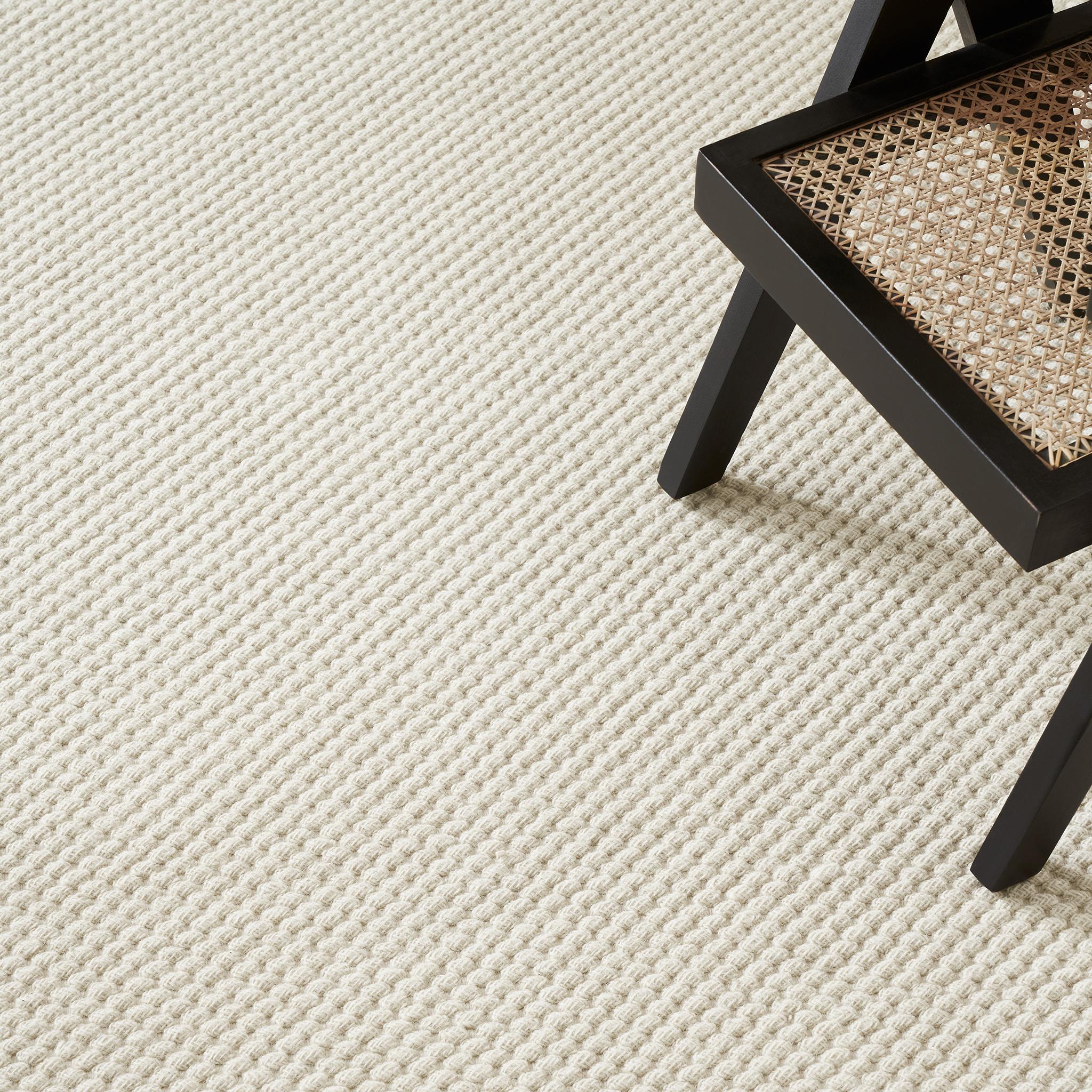 Indian Acia 9X12ft Ivory Wool Braided Design Luxury Handwoven Rug For Sale