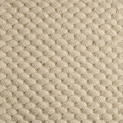 Acia, Ivory, Handwoven Face: 60% Undyed NZ Wool, 40% Undyed MED Wool, 6' x 9'