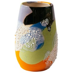 Acid Camo Stoneware Vase or Planter by Raina Lee