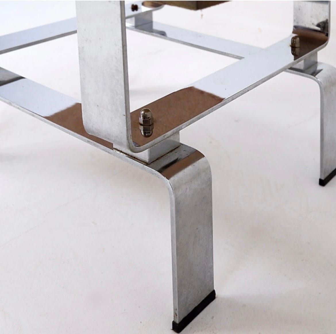 Plateau de table basse en laiton gravé à l'acide de Christian Krekels avec une pierre d'agate en vente 2
