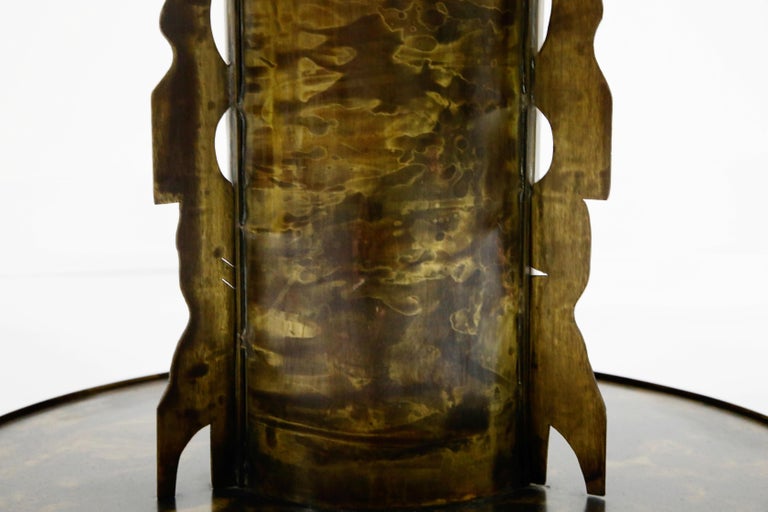 Acid Etched Bronze 'Classical' Cocktail / Game Table by Philip and