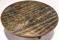 Acid-Etched, Bronze "Eternal" Forest Coffee Table by Philip & Kelvin Laverne