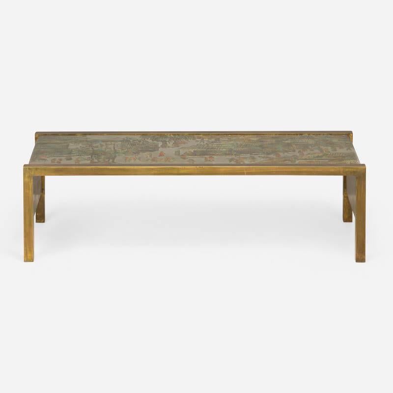 Table basse Festival de printemps gravée à l'acide par Philip et Kelvin Laverne Bon état - En vente à Montreal, QC